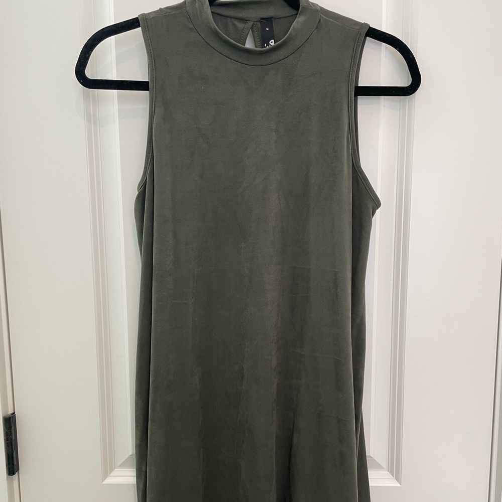 Green Mini Suede dress